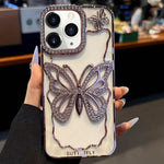 Custodia per telefono in TPU con farfalla cava e finitura galvanizzata., For iPhone 11 Pro Max, For iPhone 11
