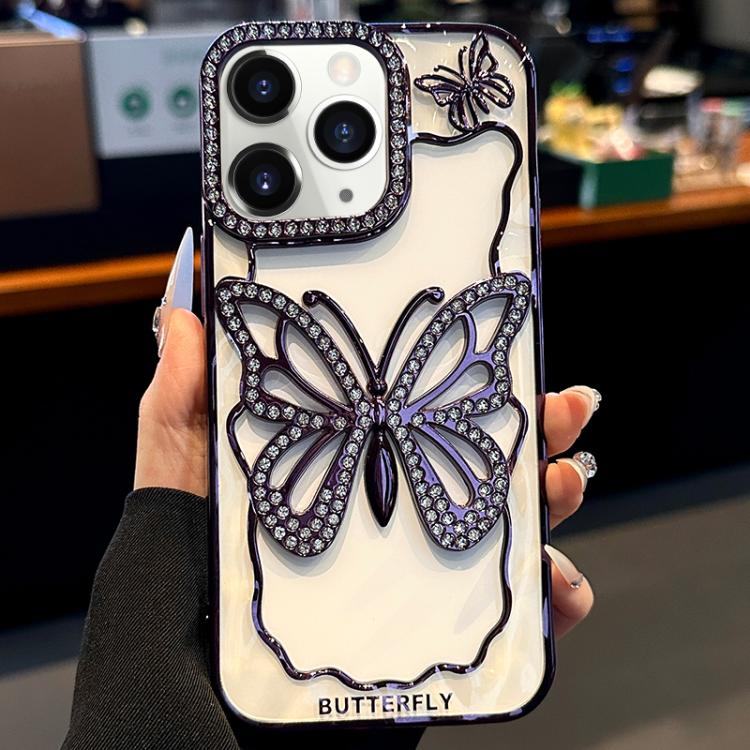 Custodia TPU con farfalla galvanizzata per iPhone 12 e 13