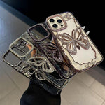 Custodia TPU con farfalla cava per iPhone 16 Pro Max