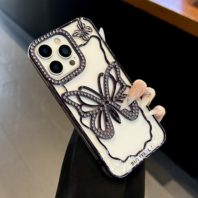 Custodia TPU con farfalla cava per iPhone 16 Pro Max