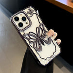 Custodia TPU con farfalla cava per iPhone 15 Plus