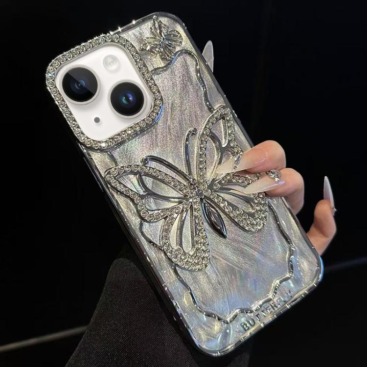 Custodia TPU effetto farfalla per iPhone 15 Plus