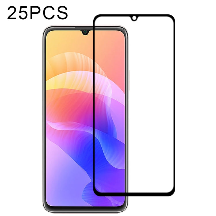 Pellicola in vetro temperato a schermo intero con colla intera da 25 pezzi, For Huawei Enjoy 20 (25 PCS), For Huawei Enjoy 20 Plus 5G (25 PCS), For Huawei Y9a (25 PCS), For Huawei Honor X10 Pro (25 PCS)