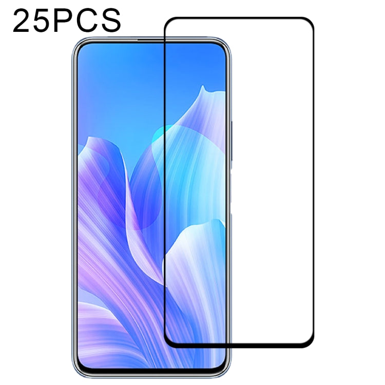 Pellicola in vetro temperato a schermo intero con colla intera da 25 pezzi, For Huawei Enjoy 20 (25 PCS), For Huawei Enjoy 20 Plus 5G (25 PCS), For Huawei Y9a (25 PCS), For Huawei Honor X10 Pro (25 PCS)