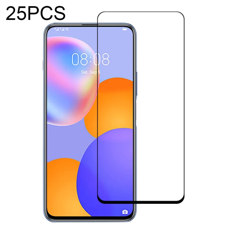 Pellicola in vetro temperato a schermo intero con colla intera da 25 pezzi, For Huawei Enjoy 20 (25 PCS), For Huawei Enjoy 20 Plus 5G (25 PCS), For Huawei Y9a (25 PCS), For Huawei Honor X10 Pro (25 PCS)