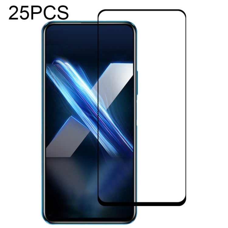 Pellicola in vetro temperato a schermo intero con colla intera da 25 pezzi, For Huawei Enjoy 20 (25 PCS), For Huawei Enjoy 20 Plus 5G (25 PCS), For Huawei Y9a (25 PCS), For Huawei Honor X10 Pro (25 PCS)