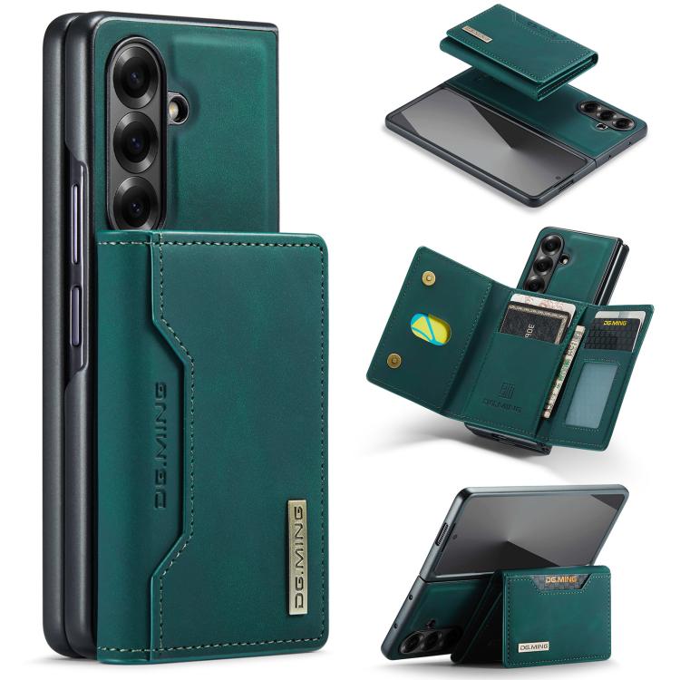 DG.MING Serie M2 Custodia ibrida magnetica per telefono con scomparto multi-carta a 3 ante e cordino lungo, For Galaxy Z Fold8 Ultra 5G, For Galaxy Z Flip8 5G, For Galaxy Z Fold7 5G, For Samsung Galaxy Z Flip7 5G