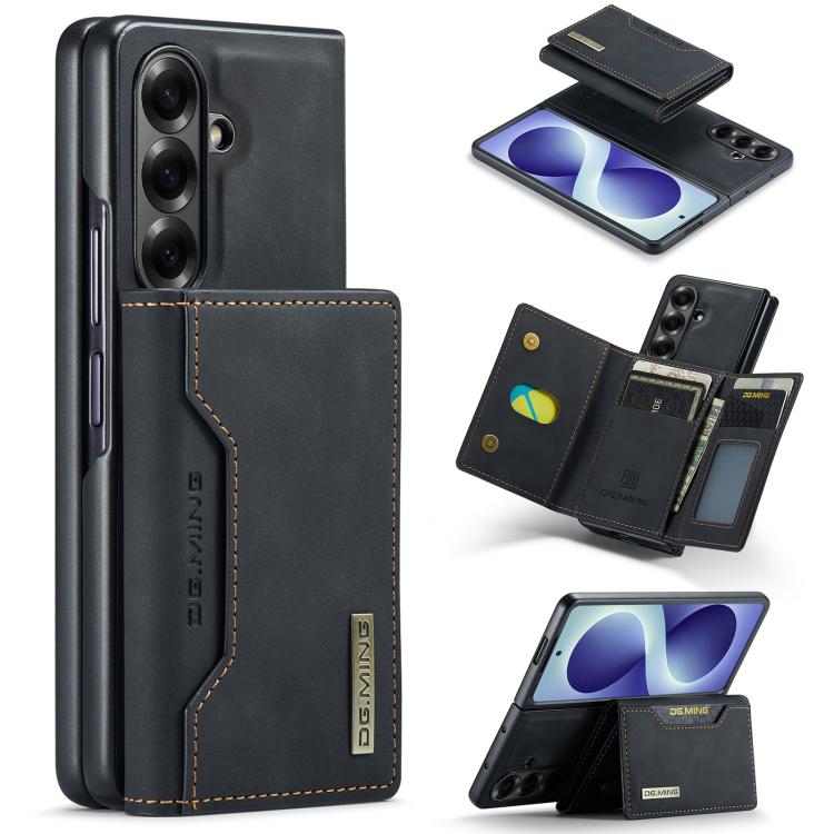 DG.MING Serie M2 Custodia ibrida magnetica per telefono con scomparto multi-carta a 3 ante e cordino lungo, For Galaxy Z Fold8 Ultra 5G, For Galaxy Z Flip8 5G, For Galaxy Z Fold7 5G, For Samsung Galaxy Z Flip7 5G