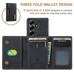DG.MING Serie M2 Custodia ibrida magnetica per telefono con scomparto multi-carta a 3 ante e cordino lungo, For Galaxy Z Fold8 Ultra 5G, For Galaxy Z Flip8 5G, For Galaxy Z Fold7 5G, For Samsung Galaxy Z Flip7 5G