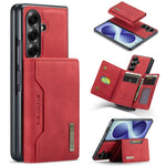DG.MING Serie M2 Custodia ibrida magnetica per telefono con scomparto multi-carta a 3 ante e cordino lungo, For Galaxy Z Fold8 Ultra 5G, For Galaxy Z Flip8 5G, For Galaxy Z Fold7 5G, For Samsung Galaxy Z Flip7 5G