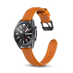 Cinturino di ricambio in pelle a trama piatta, For Samsung Galaxy Watch 3 41mm, For Samsung Galaxy Watch 3 45mm