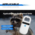 Lettore portatile di chip di identificazione per piccoli animali a 134,2 kHz