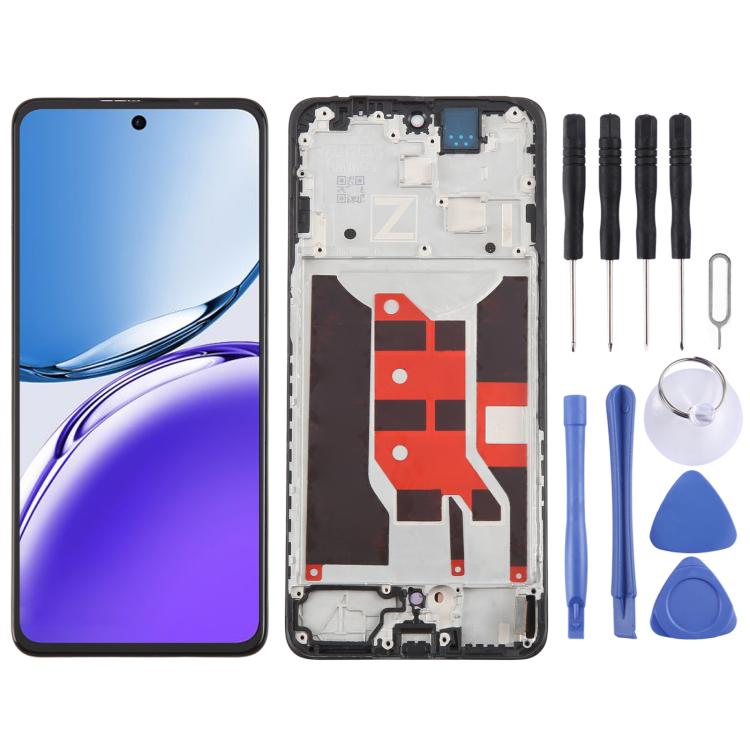 Gruppo completo di digitalizzatore per schermo OLED LCD con cornice, For OPPO F27 5G, For OPPO Reno12 F 4G CPH2687