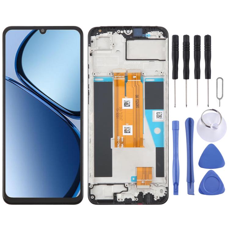 Display LCD con digitalizzatore e cornice per Realme 14x e compat