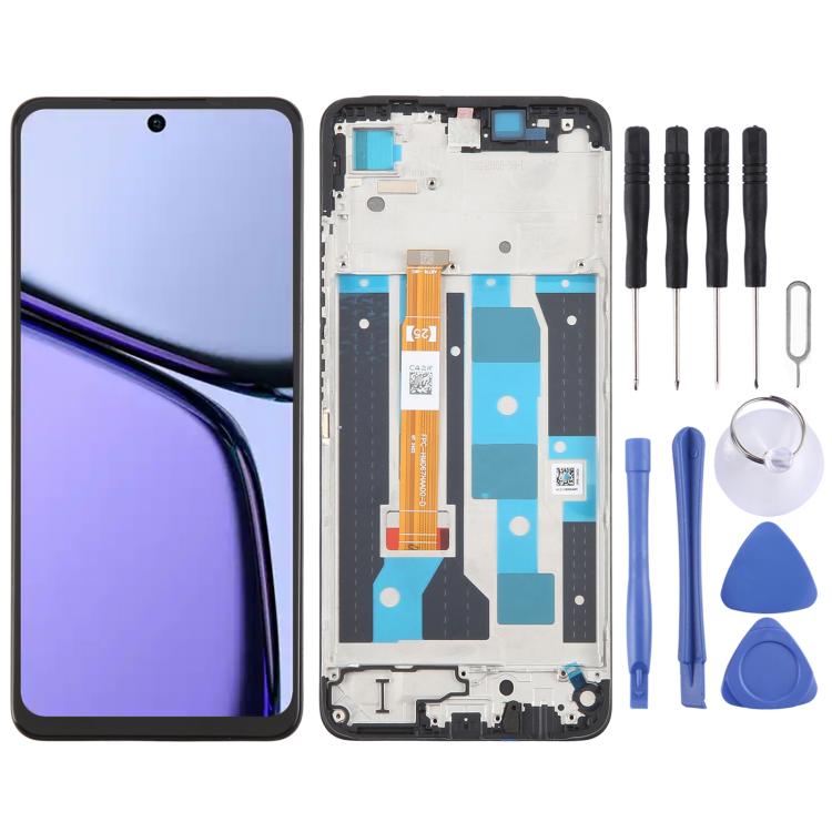 Display LCD con digitalizzatore e cornice per Realme 14x e compat