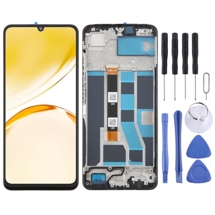 Display LCD con digitalizzatore e cornice per Realme 14x e compat