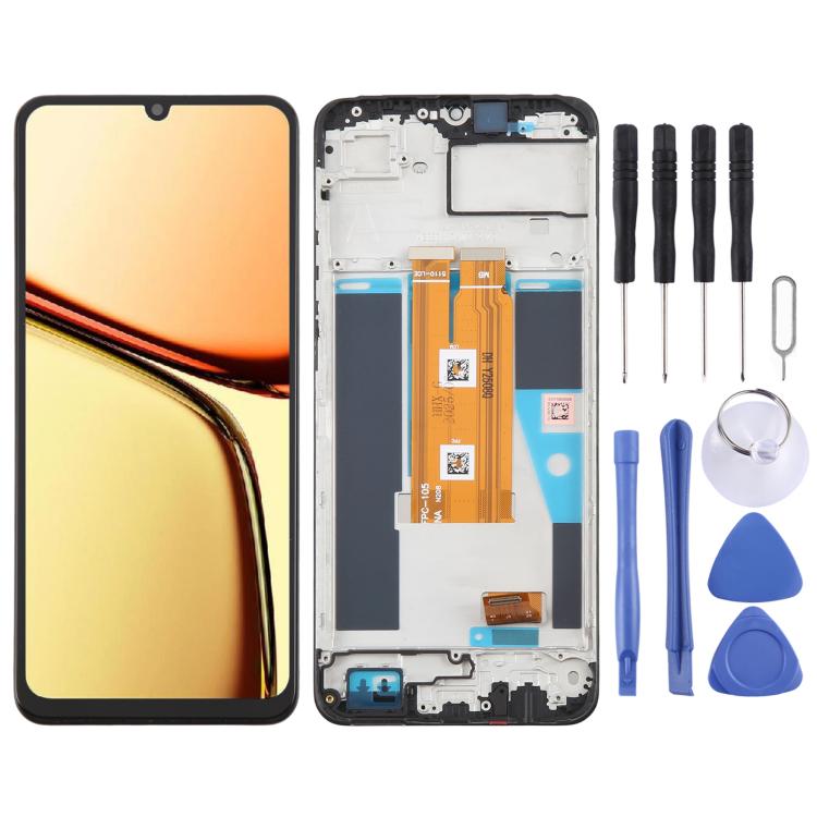 Display LCD con digitalizzatore e cornice per Realme 14x e compat