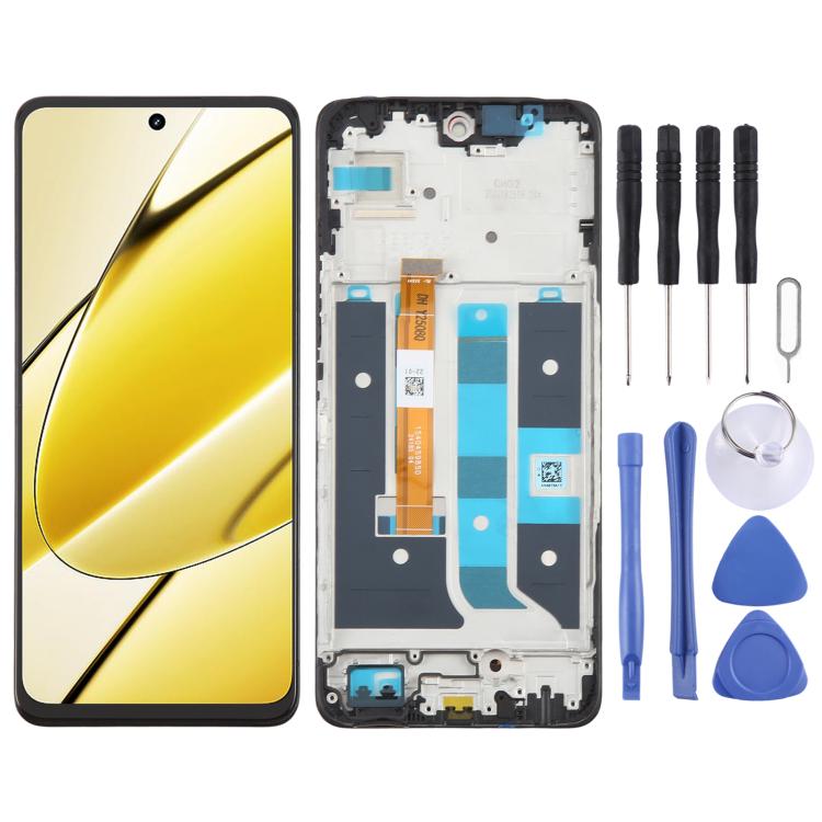 Display LCD con digitalizzatore e cornice per Realme 14x e compat