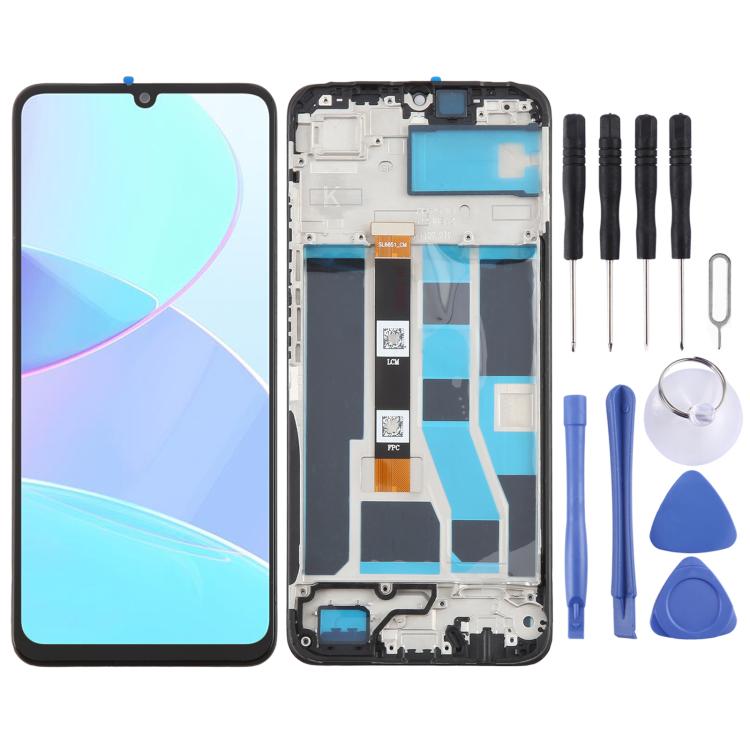 Display LCD con digitalizzatore e cornice per Realme 14x e compat