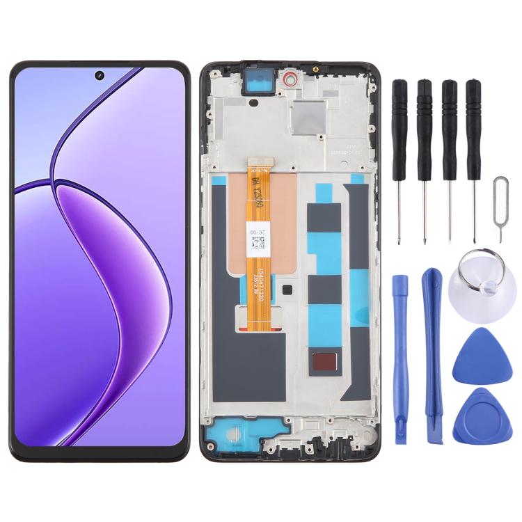 Display LCD con digitalizzatore e cornice per Realme 14x e compat