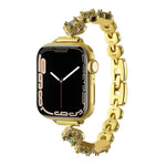 Cinturino per orologio xDfind con quadrifoglio e diamanti in metallo, For Apple Watch 42 / 44 / 45 / 46 / 49mm, For Apple Watch 38 / 40 / 41 / S10 42mm
