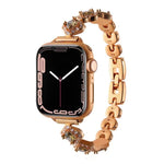 Cinturino per orologio xDfind con quadrifoglio e diamanti in metallo, For Apple Watch 42 / 44 / 45 / 46 / 49mm, For Apple Watch 38 / 40 / 41 / S10 42mm