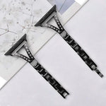 Cinturino per orologio xDfind in acciaio inossidabile con motivo a spina di pesce e diamanti, For Apple Watch 42 / 44 / 45 / 46 / 49mm, For Apple Watch 38 / 40 / 41 / S10 42mm