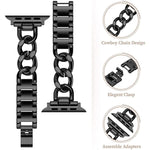 Cinturino per orologio xDfind Double Circle in metallo, For Apple Watch 42 / 44 / 45 / 46 / 49mm, For Apple Watch 38 / 40 / 41 / S10 42mm