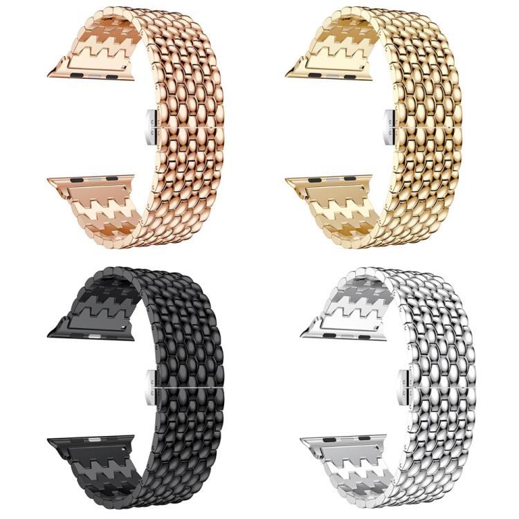 Cinturino per orologio xDfind con texture a drago in metallo, For Apple Watch 42 / 44 / 45 / 46 / 49mm, For Apple Watch 38 / 40 / 41 / S10 42mm