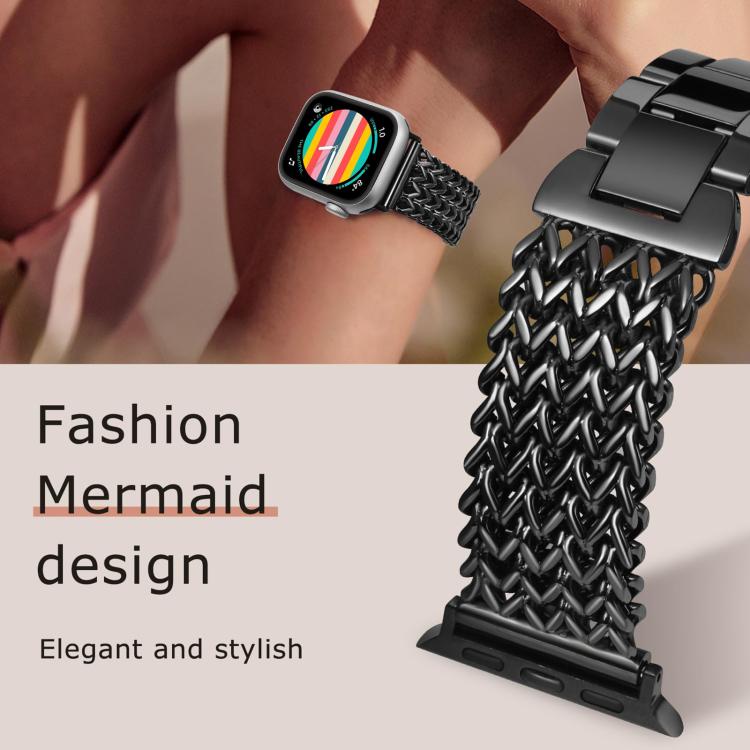 Cinturino per orologio xDfind in acciaio inossidabile intrecciato a spina di pesce, For Apple Watch 42 / 44 / 45 / 46 / 49mm, For Apple Watch 38 / 40 / 41 / S10 42mm