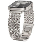 Cinturino per orologio xDfind in acciaio inossidabile intrecciato a spina di pesce, For Apple Watch 42 / 44 / 45 / 46 / 49mm, For Apple Watch 38 / 40 / 41 / S10 42mm