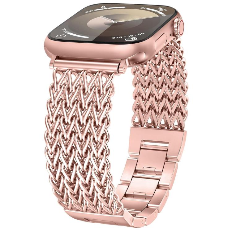 Cinturino per orologio xDfind in acciaio inossidabile intrecciato a spina di pesce, For Apple Watch 42 / 44 / 45 / 46 / 49mm, For Apple Watch 38 / 40 / 41 / S10 42mm