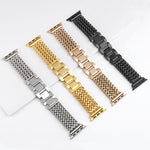 Cinturino per orologio xDfind in acciaio inossidabile intrecciato a spina di pesce, For Apple Watch 42 / 44 / 45 / 46 / 49mm, For Apple Watch 38 / 40 / 41 / S10 42mm
