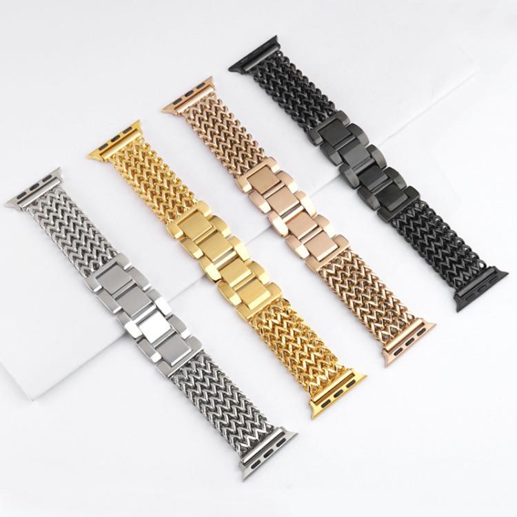 Cinturino per orologio xDfind in acciaio inossidabile intrecciato a spina di pesce, For Apple Watch 42 / 44 / 45 / 46 / 49mm, For Apple Watch 38 / 40 / 41 / S10 42mm