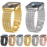 Cinturino per orologio xDfind in acciaio inossidabile intrecciato a spina di pesce, For Apple Watch 42 / 44 / 45 / 46 / 49mm, For Apple Watch 38 / 40 / 41 / S10 42mm