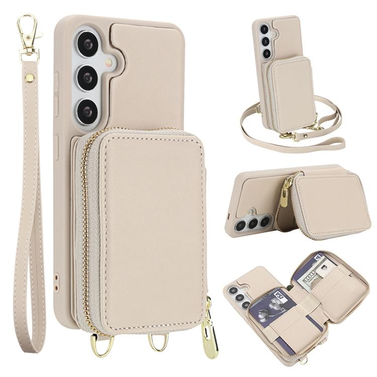 Borsa a tracolla con cerniera, protezione RFID, custodia per carte e telefono, For Samsung Galaxy S25 5G / S24 5G, For Samsung Galaxy S25+ 5G / S24+ 5G, For Samsung Galaxy S24 Ultra 5G, For Samsung Galaxy S22+ 5G