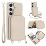 Borsa a tracolla con cerniera, protezione RFID, custodia per carte e telefono, For Samsung Galaxy S25 5G / S24 5G, For Samsung Galaxy S25+ 5G / S24+ 5G, For Samsung Galaxy S24 Ultra 5G, For Samsung Galaxy S22+ 5G
