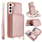 Borsa a tracolla con cerniera, protezione RFID, custodia per carte e telefono, For Samsung Galaxy S25 5G / S24 5G, For Samsung Galaxy S25+ 5G / S24+ 5G, For Samsung Galaxy S24 Ultra 5G, For Samsung Galaxy S22+ 5G