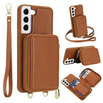 Borsa a tracolla con cerniera, protezione RFID, custodia per carte e telefono, For Samsung Galaxy S25 5G / S24 5G, For Samsung Galaxy S25+ 5G / S24+ 5G, For Samsung Galaxy S24 Ultra 5G, For Samsung Galaxy S22+ 5G