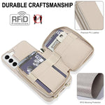 Borsa a tracolla con cerniera, protezione RFID, custodia per carte e telefono, For Samsung Galaxy S22 5G