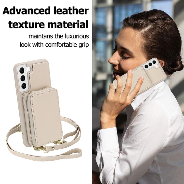 Borsa a tracolla con cerniera, protezione RFID, custodia per carte e telefono, For Samsung Galaxy S22 5G