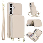 Borsa a tracolla con cerniera, protezione RFID, custodia per carte e telefono, For Samsung Galaxy S26+ 5G, For Samsung Galaxy S26 Ultra 5G, For Samsung Galaxy S26 5G, For Samsung Galaxy S25 FE 5G