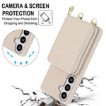 Borsa a tracolla con cerniera, protezione RFID, custodia per carte e telefono, For Samsung Galaxy S26+ 5G, For Samsung Galaxy S26 Ultra 5G, For Samsung Galaxy S26 5G, For Samsung Galaxy S25 FE 5G