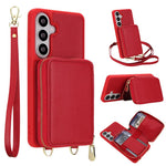 Borsa a tracolla con cerniera, protezione RFID, custodia per carte e telefono, For Samsung Galaxy S26+ 5G, For Samsung Galaxy S26 Ultra 5G, For Samsung Galaxy S26 5G, For Samsung Galaxy S25 FE 5G