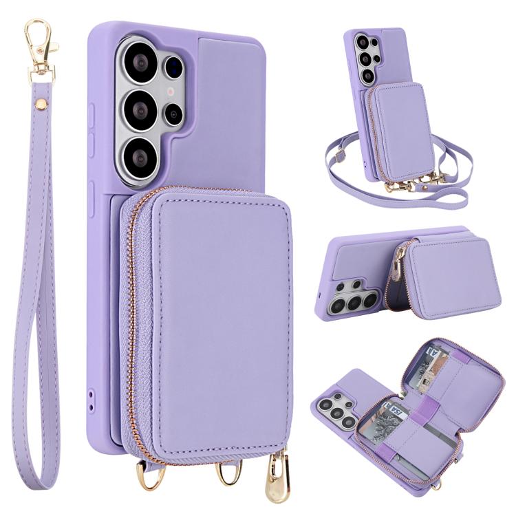 Borsa a tracolla con cerniera, protezione RFID, custodia per carte e telefono, For Samsung Galaxy S26+ 5G, For Samsung Galaxy S26 Ultra 5G, For Samsung Galaxy S26 5G, For Samsung Galaxy S25 FE 5G