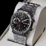Cinturino per orologio in acciaio inossidabile con fibbia a farfalla., For  Amazfit T-Rex 3, For  Amazfit T-Rex 2, For Amazfit T-Rex Pro