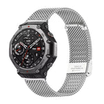 Cinturino per orologio in acciaio inossidabile con fibbia a maglia fine., For Amazfit T-Rex Pro