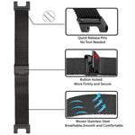 Cinturino per orologio in acciaio inossidabile con fibbia a maglia fine., For Amazfit T-Rex Pro