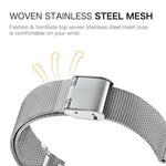 Cinturino per orologio in acciaio inossidabile con fibbia a maglia fine., For Amazfit T-Rex Pro