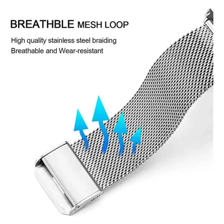 Cinturino per orologio in acciaio inossidabile con fibbia a maglia fine., For Amazfit T-Rex Pro